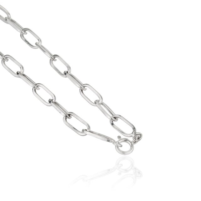 14k Gold 4.44 Carats Diamond Tennis Paperclip Chain Necklace by VRJewels For Sale - Image 10 of 17