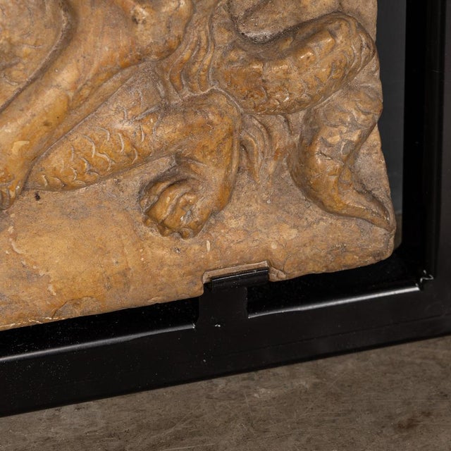 Antique 19th Century Italian Grand Tour marble relief depicting St George slaying the Dragon. England has always been one...