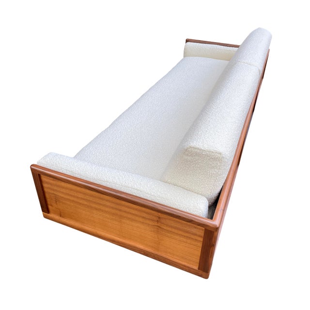 1950s 1950s Solid Walnut Case Sofa/Daybed by Mel Smilow For Sale - Image 5 of 14