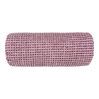 The House Of Scalamandré Heatherton Bolster Pillow In Plum For Sale