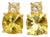 Bochic "Orient" Lemon Topaz & White Topaz Earrings Set In 18K Gold & Silver For Sale