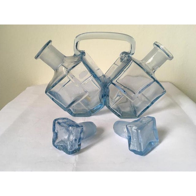 Italian Postmodern Blue Murano Glass Cruet, 1960s For Sale - Image 6 of 18