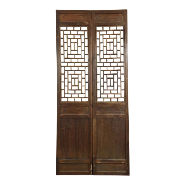 Chinese Antique Screens- a Pair For Sale