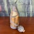 This is a vintage Old Spice bottle upcycled by Waylande Gregory. It features a stone gray and metallic gold art-deco...