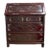 1990s Dark Cherry Rosewood Flower and Bird Design Asian Secretaire For Sale
