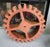 19th Century Antique Industrial Wooden Foundry Toothed Cogwheel Gear Mold as Modern Sculpture For Sale - Image 5 of 8