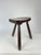 Vintage Brutalist Rustic Carved Wood Tripod Stool, France, 1930s For Sale - Image 9 of 12