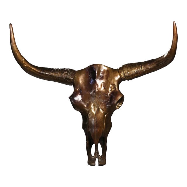 Bronze Cow Skull For Sale