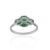 1.9ct Emerald and Diamond Cluster Ring for Women in 925 Silver, Size 6.5 For Sale - Image 11 of 14