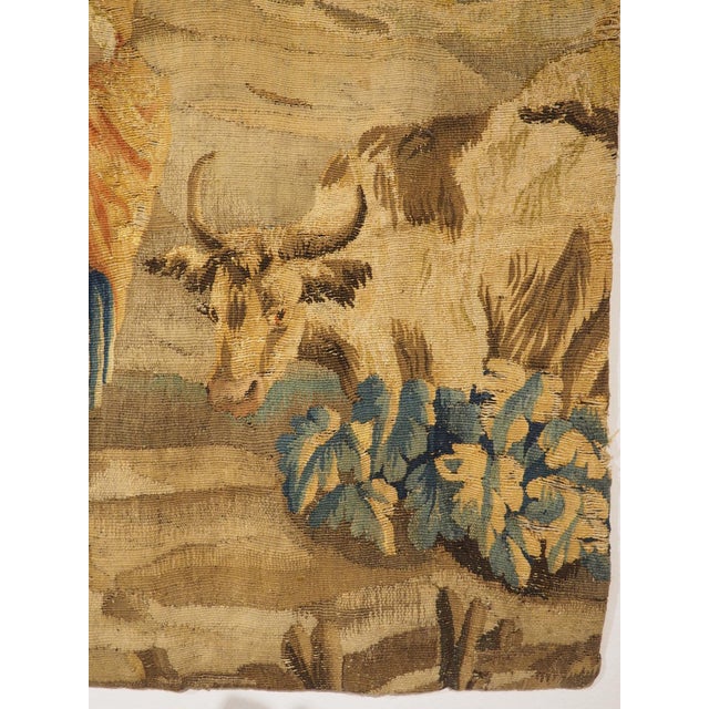 Textile 18th Century French Aubusson Park Scene Tapestry For Sale - Image 7 of 18