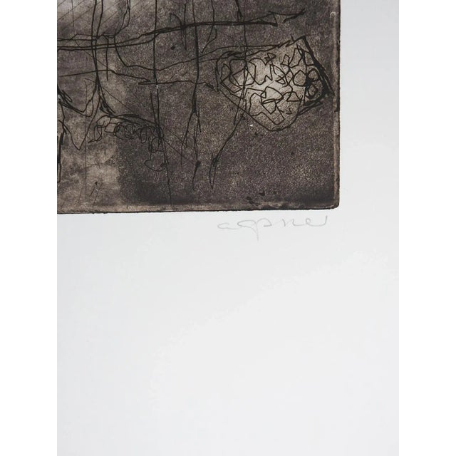 Contemporary Vintage Late 20th Century Abstract Eching For Sale - Image 3 of 4