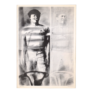 Hugh Masekela, the Father of South African Jazz - Signed Lithograph Ink on Paper by Eugene Hawkins