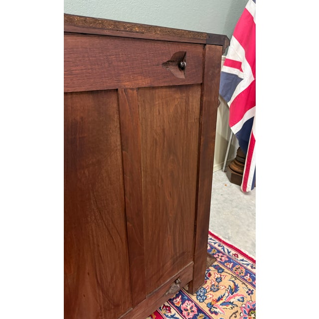 Antique French Breton Large Carved Sideboard Server Entry Buffet Oak c.1900-20s For Sale - Image 16 of 18