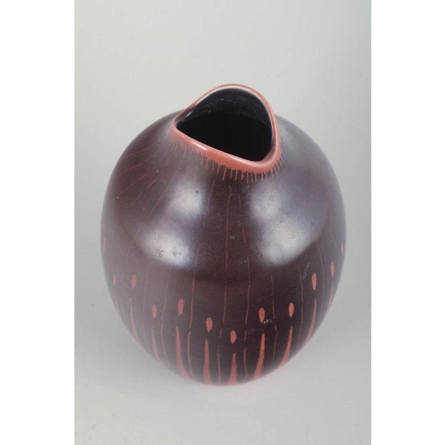 Colin Melbourne for Beswick, England Vase, mid-20th century. Elegant and distinctive vase in reddish and brown clay tones...