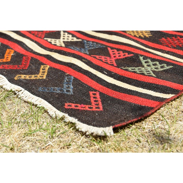 1960s Southwestern Style Turkish Hand Knotted Kilim Runner Rug For Sale - Image 9 of 13