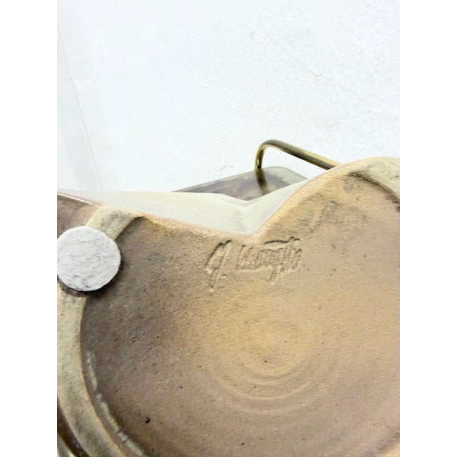 Beige Conical Studio Ceramic Vase by Jochen Schimpfle, 1970s For Sale - Image 8 of 10