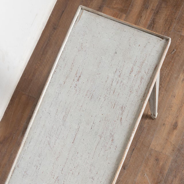 Early 20th Century Early 20th Century Swedish White Gustavian Style Console Table For Sale - Image 5 of 14