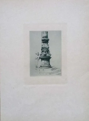 Luca Beltrami - Column in St. Mark's Square - Etching on Cardboard - 1877