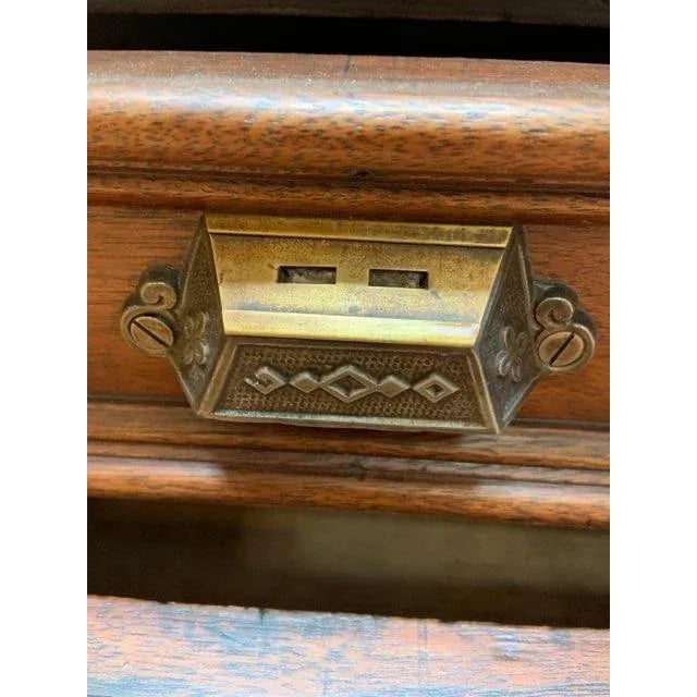 Antique Campaign Style Desk Top File Chest Cabinet For Sale In Chicago - Image 6 of 6
