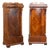 Pair 19th Century Danish Biedermeier Mahogany Column Cabinets With Bowfront Doors For Sale
