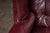 Mid 20th Century Tufted Leather Wingback Chesterfield Armchair With Ottoman in Oxblood For Sale - Image 11 of 15