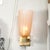 2020s Modernist Hand-Blown Smoked Rose Murano Fluted Glass Sconces With Brass Fittings For Sale - Image 5 of 17