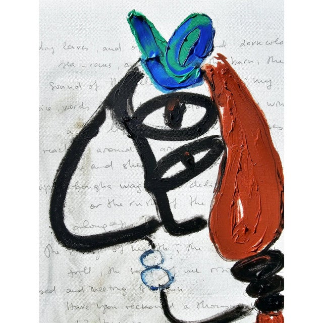 Contemporary One-of-a-Kind 'Portrait of a Woman' - Original Oil Painting in the Style of Pablo Picasso For Sale - Image 3 of 6