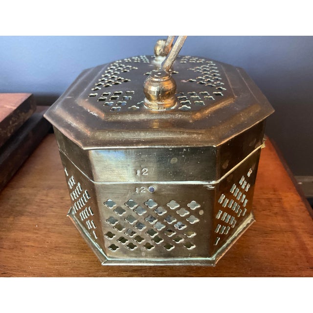 Gold Antique Brass Large Cricket Box For Sale - Image 8 of 18