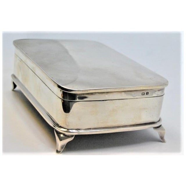 Silver Jewelry Holder with Engravings and Cut-Out Feet For Sale - Image 4 of 8