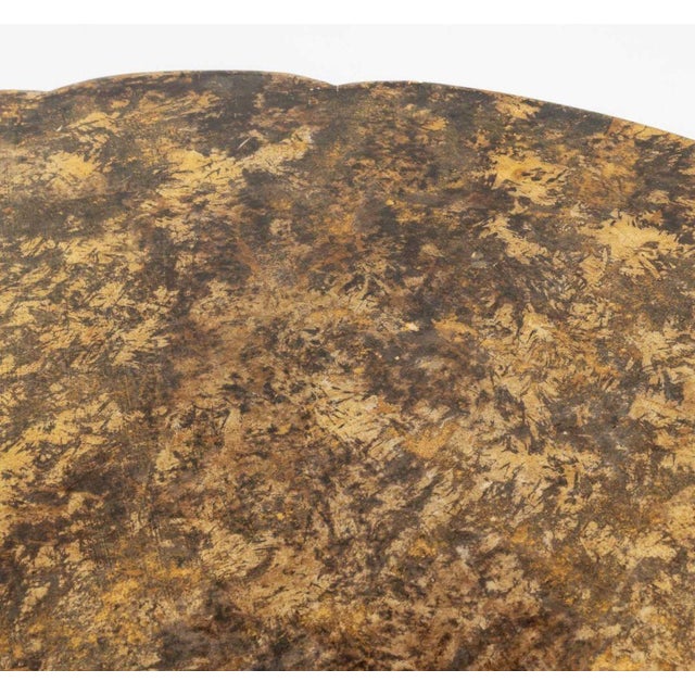 Louis XV Style Gilded Faux Marble Center Table For Sale In New York - Image 6 of 6