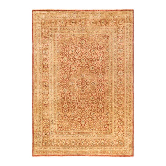 Orange Mogul, One-of-a-Kind Hand-Knotted Area Rug in Orange, 6' 2" x 9' 4" For Sale - Image 8 of 8