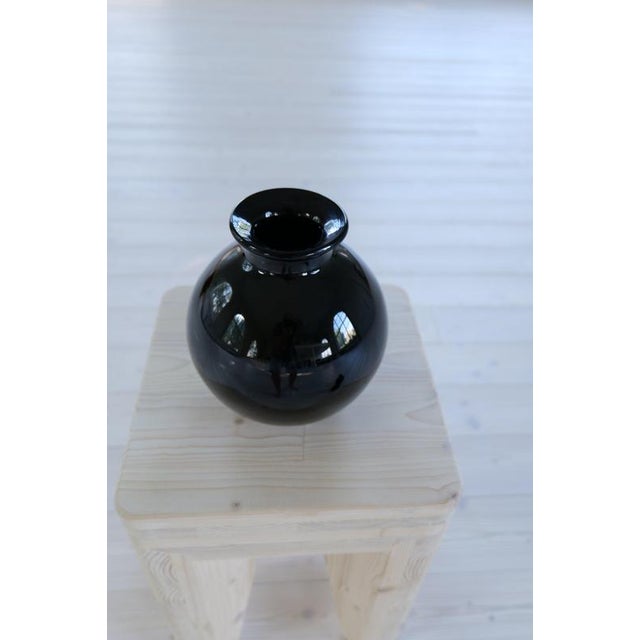 Art Deco Black Vases by Harald Notini for Pukeberg, Sweden 1930s, Set of 3 For Sale - Image 13 of 14