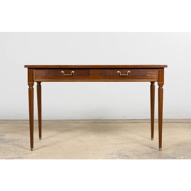 Mid-20th Century French Louis XVI Writing Desk in Mahogany & Leather For Sale In New York - Image 6 of 18