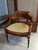 French Empire Style Cane and Wood Desk Armchair For Sale - Image 10 of 10