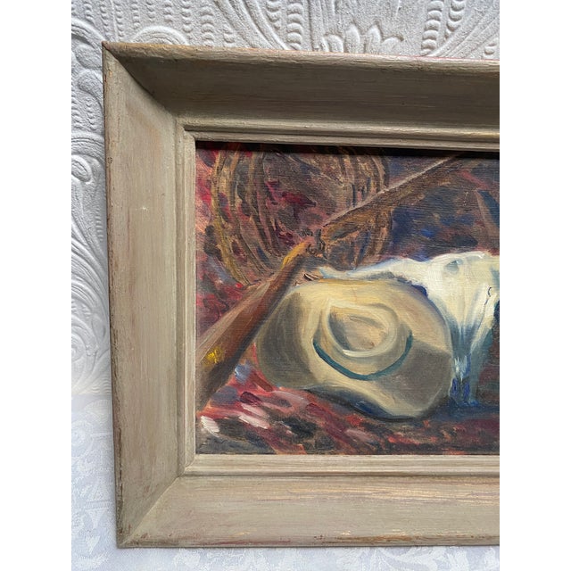 A unique southwestern oil painting on board Circa 1950’s. It is not signed but well done.