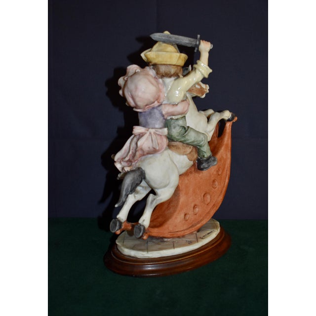 Giuseppe Armani Rocking Horse Florence Figurine Riding Boy Girl Vintage Italy For Sale - Image 10 of 17