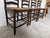 Vintage French Country Style Oak Ladder Back Rush Seat Dining Chairs – Set of 4 For Sale - Image 13 of 18