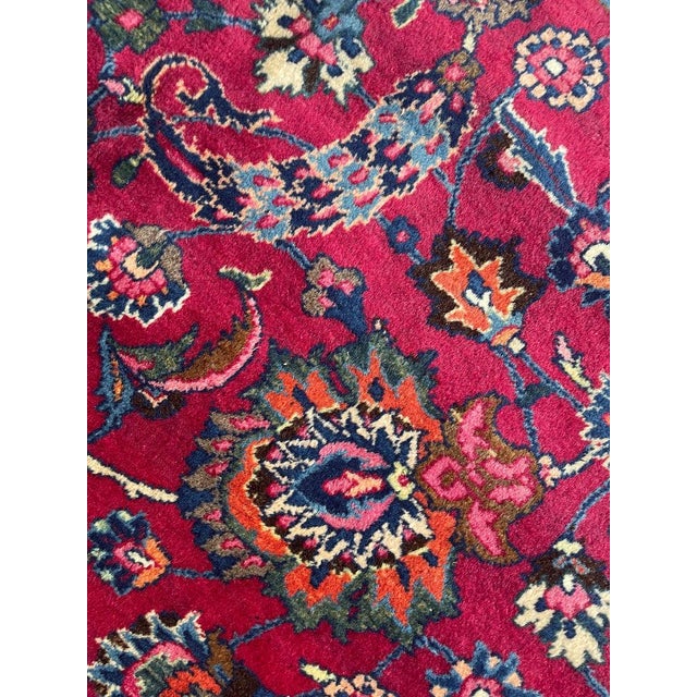 Palace Size Vintage Persian Mashad Signed Rug 11.7 x 16 For Sale - Image 14 of 14