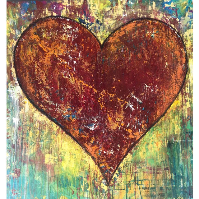 Large Original Painting After Jim Dine, Illegibly Signed & Dated 2016 For Sale