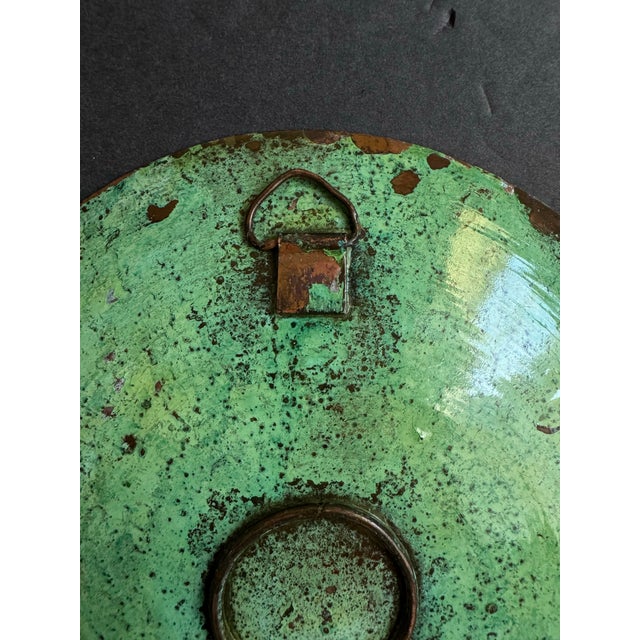 Vintage Peruvian Wall Plate Silver & Copper Mixed Media Decorative Handmade For Sale - Image 9 of 11