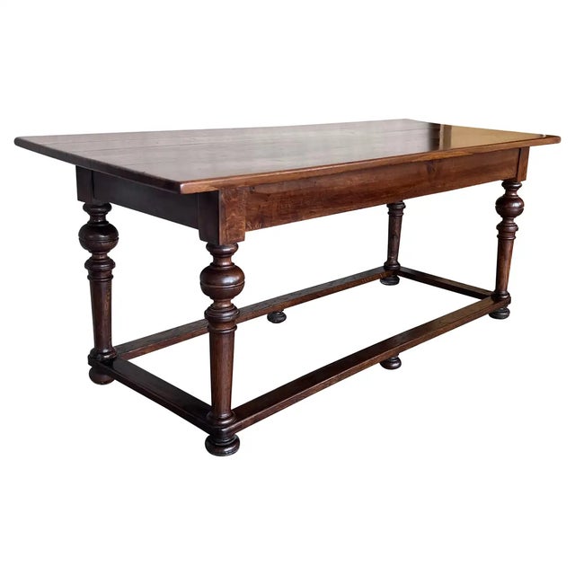 Late 19th Century Walnut Spanish Refectory Table or Farm Table For Sale - Image 11 of 11
