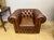 English Chesterfield Brown Leather Club Chair For Sale - Image 11 of 11