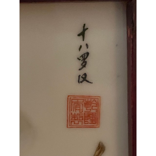 Elevate your gallery wall or Chinoiserie collection with this exceptionally detailed, hand-painted vintage Chinese Famille...