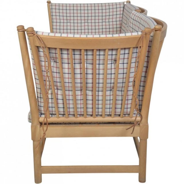 Spokeback Sofa in Cotil Fabric by Børge Mogensen, 1981 For Sale - Image 17 of 18