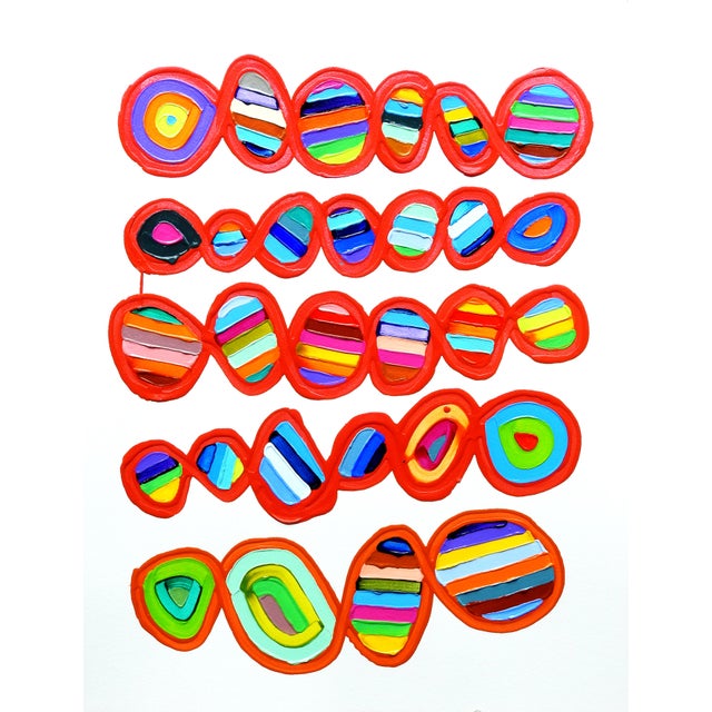 Martina Nehrling Contemporary Abstract Acrylic on Montval Paper "Birdsong 1" by Martina Nehrling For Sale - Image 4 of 5