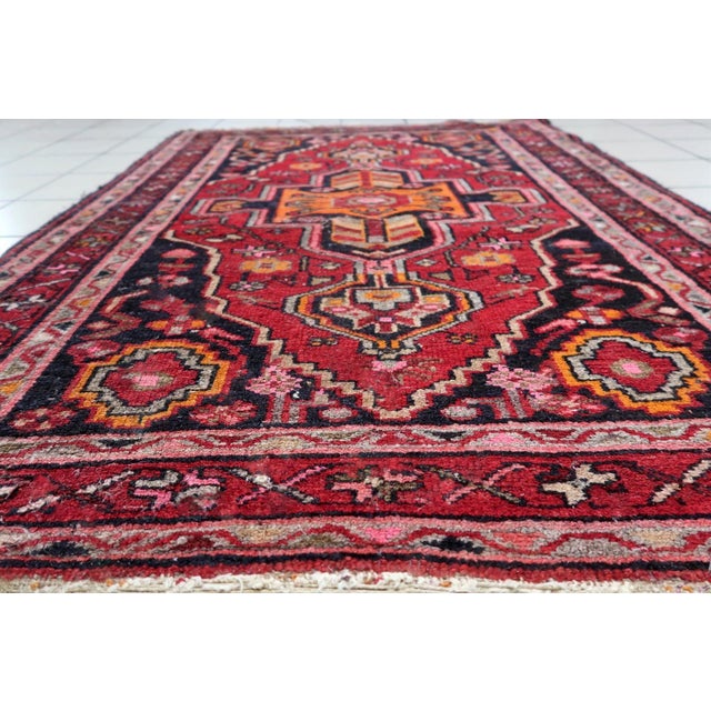 1920s, Antique Persian Hamadan Rug 3.5' X 4.8' For Sale - Image 11 of 14