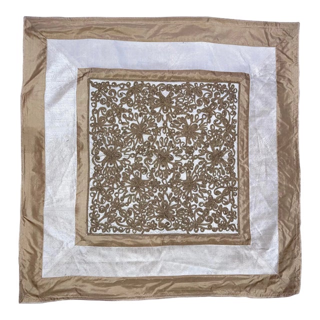 Vintage Soutache Ribbon Embroidered Textile Art Wall Hanging For Sale