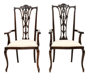Antique Chippendale Armchairs, 1890s, Set of 2