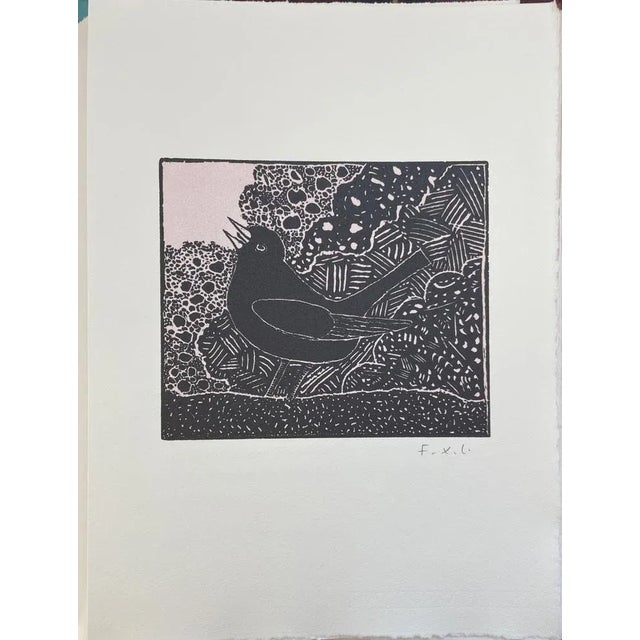 Contemporary François-Xavier Lalanne, The Blackbird, 2003, Woodcut For Sale - Image 3 of 3