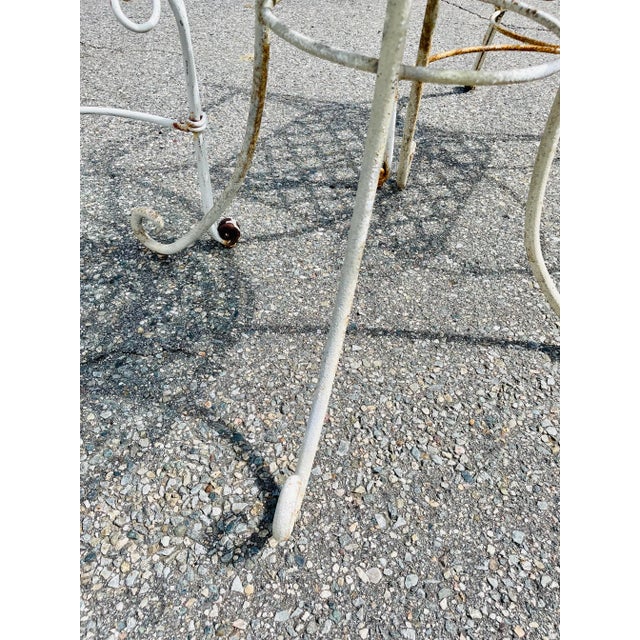 Salterini Vintage Wrought Iron Salterini Style Bistro Set For Sale - Image 4 of 13